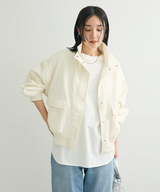 Green Parks ２ＷＡＹ　　ジャガードブルゾン Ivory