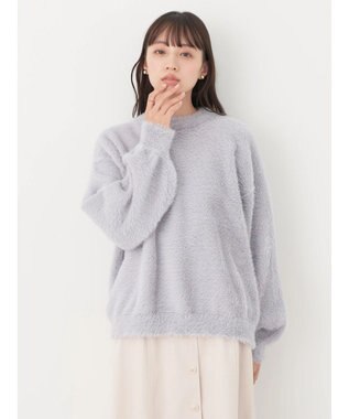 earth music&ecology ロングシャギーハイネックプルオーバー Sax