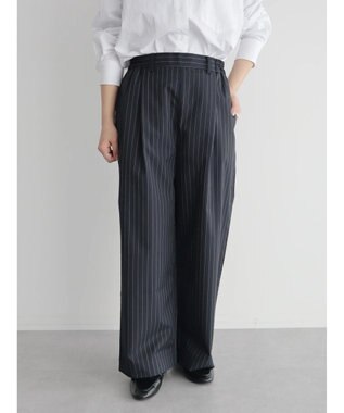 CRAFT STANDARD BOUTIQUE イージーケアピンストライプテーパードパンツ Stripe Navy