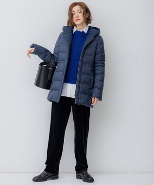 23区 L 【洗える】ベロアスムース ドロスト パンツ ブラック系