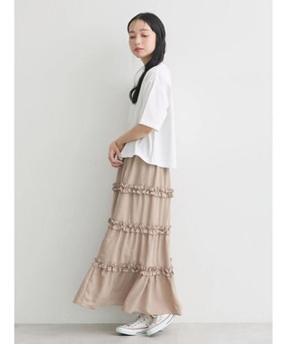 earth music&ecology ミニフリルボリュームスカート Mocha