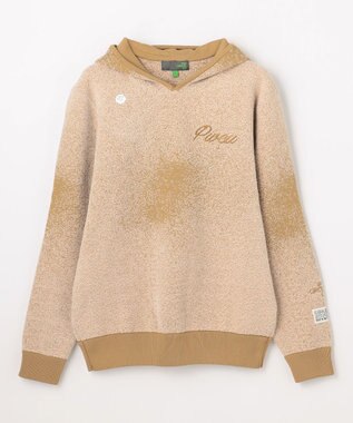 PW CIRCULUS 【手洗い洗濯可】【MEN】グラデーションニットフーディ ゴルフ ベージュ系