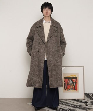 WEGO シャギーオーバーコート ブラウン