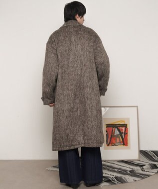 WEGO シャギーオーバーコート ブラウン