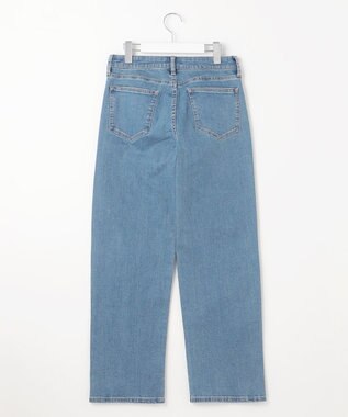 J.PRESS LADIES S 【洗える】BASIC STRETCH DENIM ボーイフィット パンツ ダルブルー系