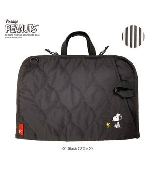 ROOTOTE 8245【PCケース：スヌーピー】/ IP.ピモッテ.ピーナッツ-7L 01：ブラック