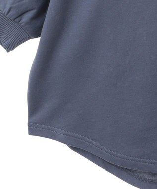 Green Parks ７分袖ミニ裏毛ドルマンロゴプルオーバー Navy