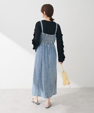 Green Parks ・ＥＬＥＮＣＡＲＥ　ＤＵＥ　デニムＷ－ＺＩＰジャンスカ Light Indigo