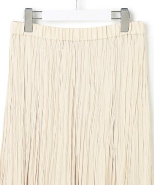 23区 S 【洗える】クラッシュ プリーツ ジョーゼット スカート ベージュ系