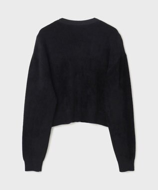 GRACE CONTINENTAL モールニットカーディガン ブラック