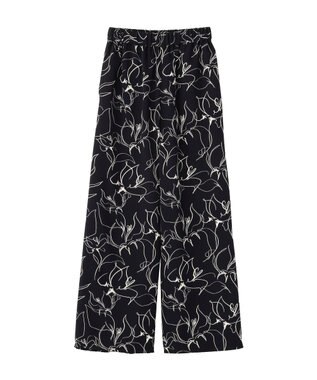 AMERICAN HOLIC 【WEB限定】アソートギャザー柄パンツ Black