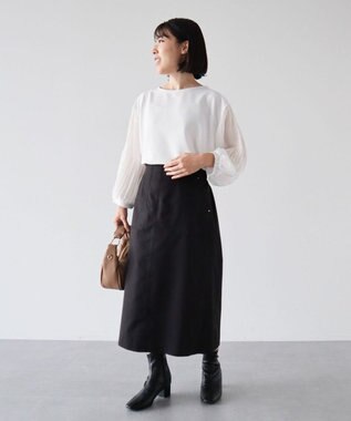 Green Parks マジョリカ袖カットプルオーバー Off White