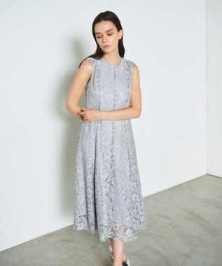GRACE CONTINENTAL レースドレス グレー