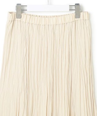 23区 S 【洗える】クラッシュ プリーツ ジョーゼット スカート ベージュ系