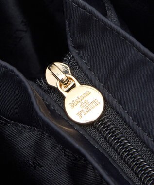 Maison de FLEUR リボンチャーム付き3ルームトートバッグ Black