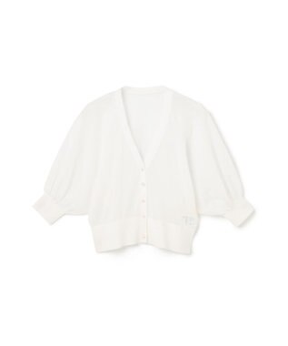 GRACE CONTINENTAL ラメシアードルマンニットカーディガン ホワイト