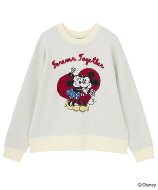 Green Parks ミッキー＆フレンズ／ジャガードニットプルオーバー Ivory