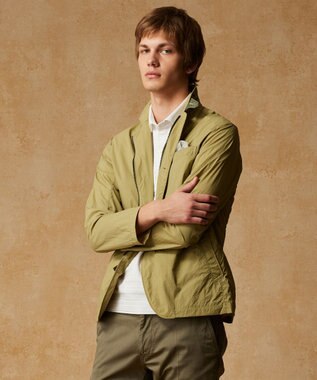 JOSEPH ABBOUD クールビズ【オーガニックコットン使用・日本素材】リンクスボーダー ポロシャツ ホワイト系