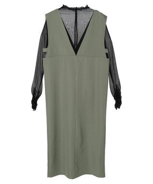 Green Parks ・ＥＬＥＮＣＡＲＥ　ＤＵＥ　ＳＥＴ２点インナー×ジャンスカ Light Khaki