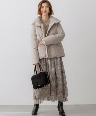 23区 S 【洗える】Erica クレープペイズリープリント スカート ライトグレー系