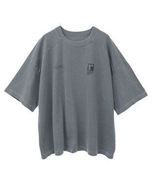 AMERICAN HOLIC 【WEB限定】ピグメント5分袖ロゴプルオーバー Charcoal Gray