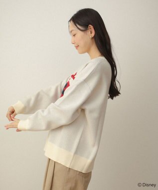 Green Parks ミッキー＆フレンズ／ジャガードニットプルオーバー Ivory