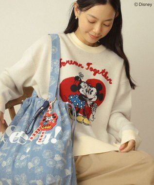 Green Parks ミッキー＆フレンズ／ジャガードニットプルオーバー Ivory