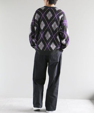 CRAFT STANDARD BOUTIQUE アーガイル柄カーディガン Black