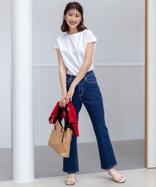 ANY SIS 【洗える】ビジュー付き カットソー オフ