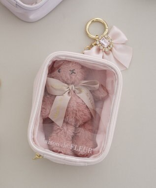 Maison de FLEUR ビジューリボンクリアポーチS