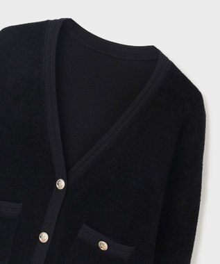GRACE CONTINENTAL モールニットカーディガン ブラック