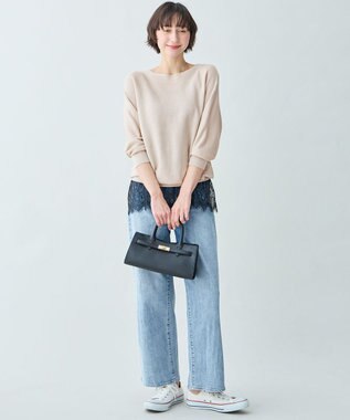 ANY アクリルガーターニット グレージュ