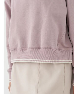 earth music&ecology ハーフＺＩＰラインプルオーバー Pink Beige