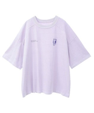 AMERICAN HOLIC 【WEB限定】ピグメント5分袖ロゴプルオーバー Purple
