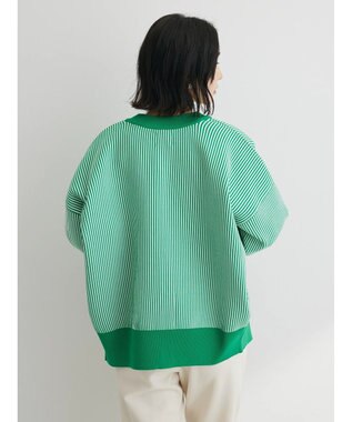 Green Parks ストライプＪＱカーディガン Green