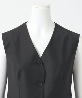 23区 S 【エステータ】ウールトロストレッチ ベスト ブラック系