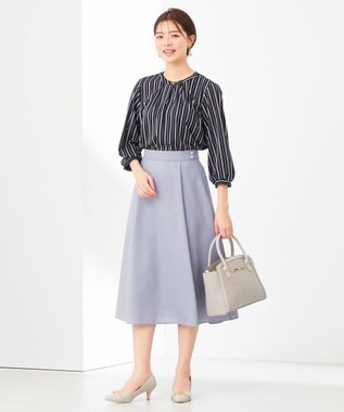 ANY SIS 【美人百花6月号掲載】スムージーポリエステル スカート ライトブルー