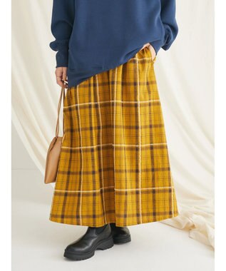 CRAFT STANDARD BOUTIQUE 先染めチェック（小）スカート Mustard