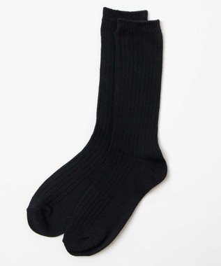 WEGO カラーリブハイソックス ブラック