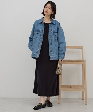 AMERICAN HOLIC 【イージーケア】バルーンワンピース Black