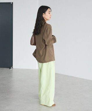 CRAFT STANDARD BOUTIQUE リネンライクオーバーサイズジャケット Brown