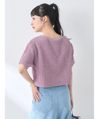 earth music&ecology ホイップ風ジャガードプルオーバー Pink