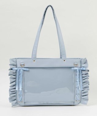 WEGO 【痛バ＆推し活グッズ】きらめきレースアップフリル痛バッグ サックス