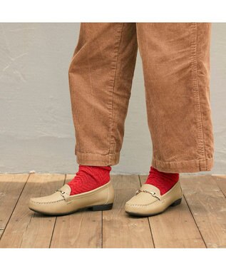 ing <ing>【3E】【サスティナブル】ビット付きモカシューズ ベージュ