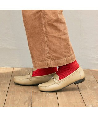 ing <ing>【3E】【サスティナブル】ビット付きモカシューズ ベージュ