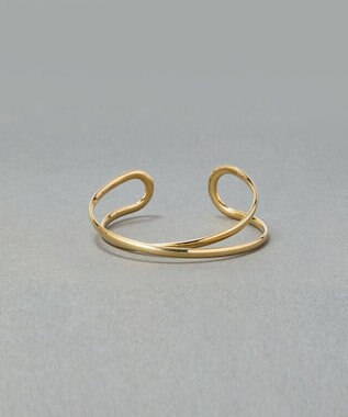 Phoebe 【金属アレルギー対応】ツインカレントカフバングル　ゴールド/ニッケルフリー ゴールド