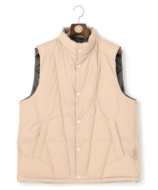 J.PRESS MEN ナイロンワッシャータフタ ダウンベスト ベージュ系