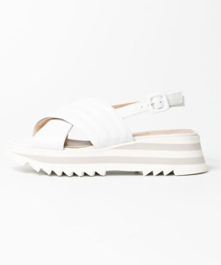 BONTRE 【LucaGrossi/ルカグロッシ】厚底クロスベルトストラップサンダル ホワイト