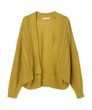Green Parks 着流しケーブルカーディガン Yellow