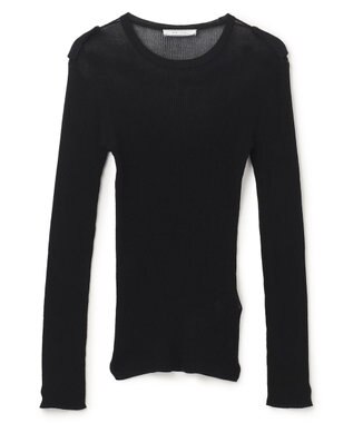 BEIGE， LIANE / リブニットトップス Black